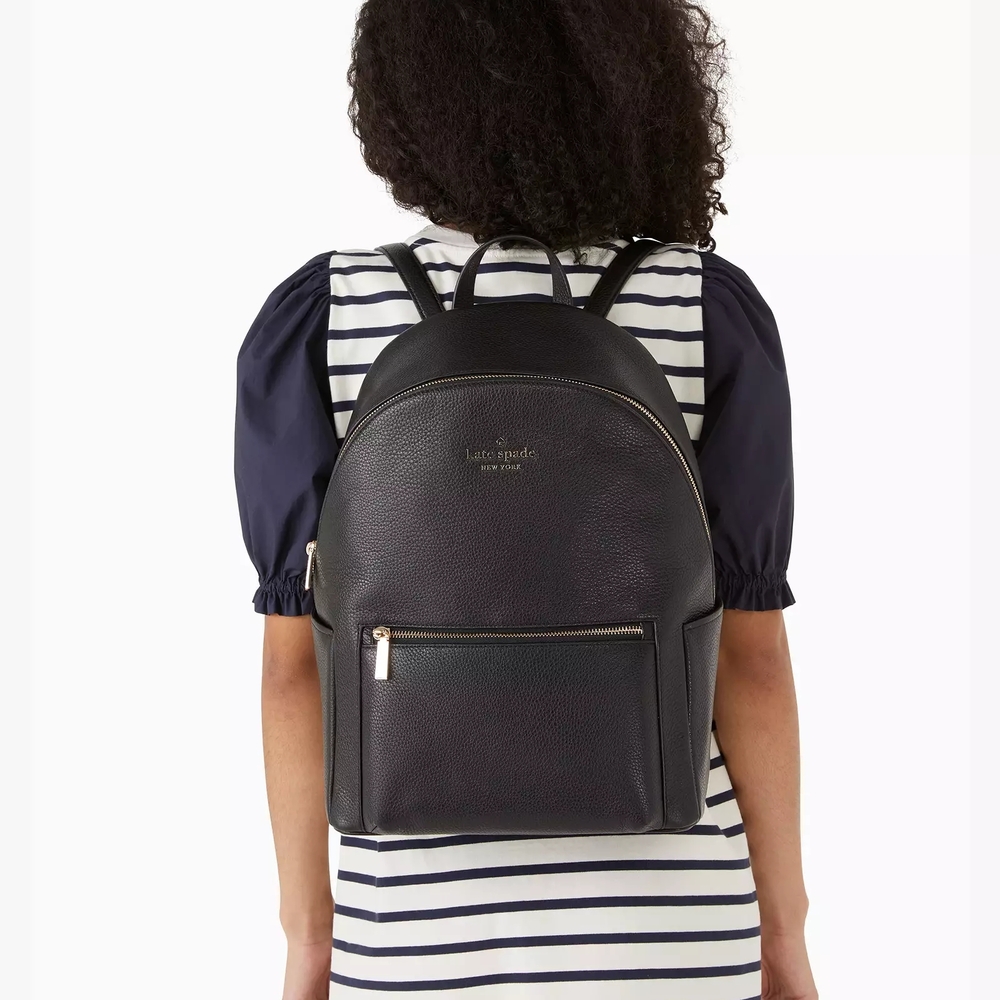Kate Spade Black Textured Backpack
